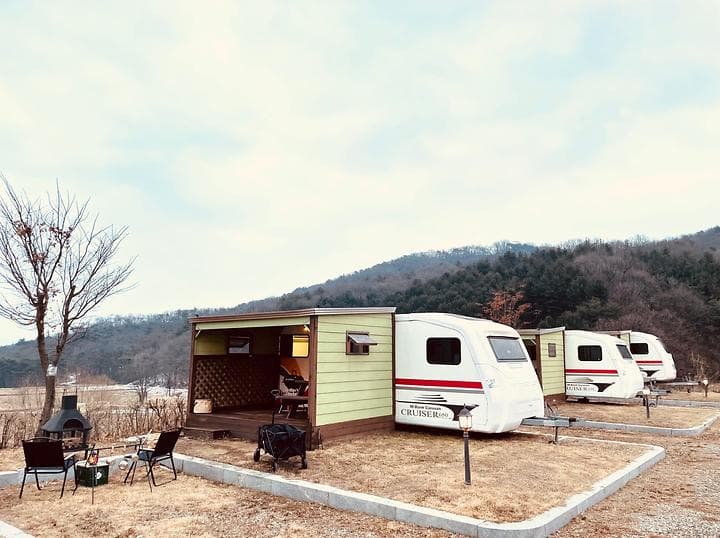 용인 대장금파크 글램핑 카라반