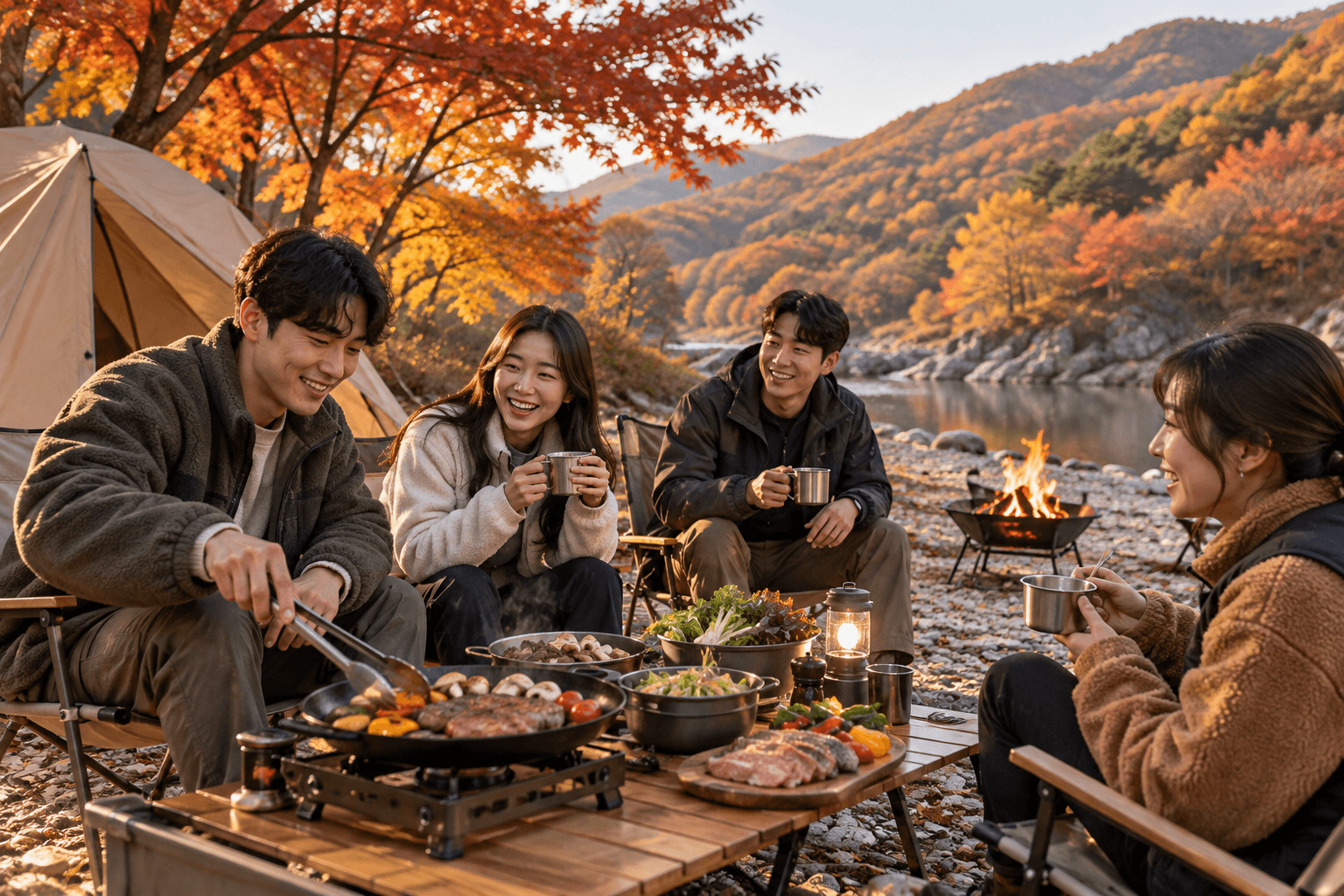 가을 캠핑 간편 요리 레시피