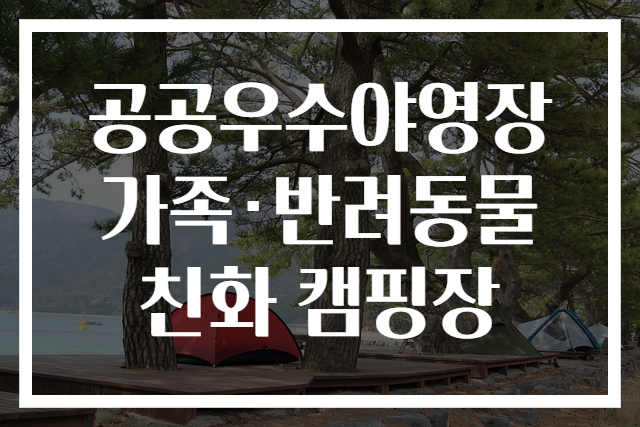 공공우수야영장 가족·반려동물 친화 캠핑장