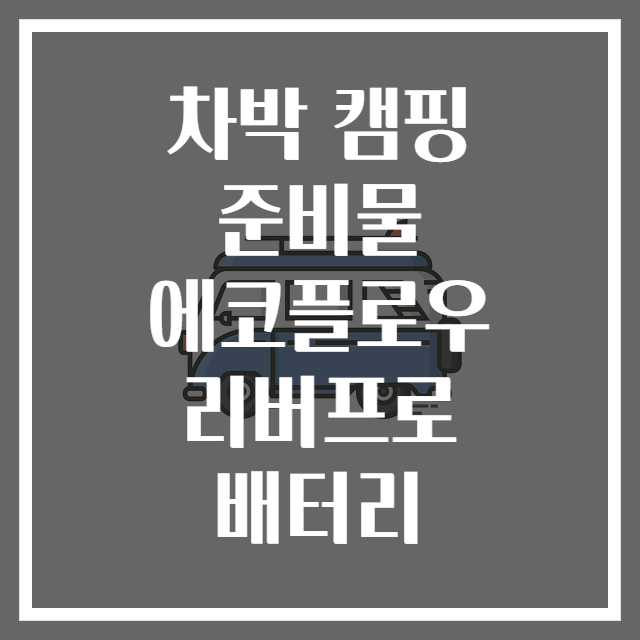 차박 캠핑 준비물 에코플로우 리버프로 배터리